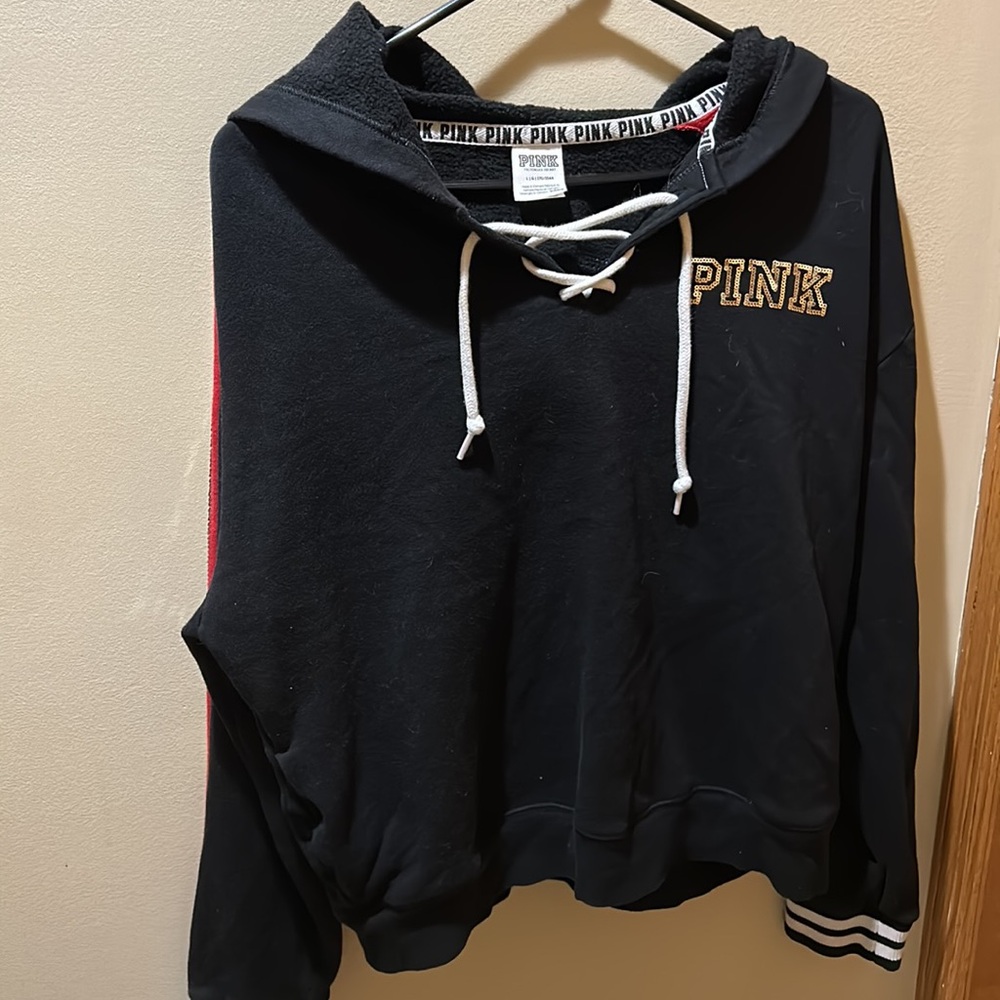 Pink  Victoria Secret Roses Bling Hoodie - Picture 4 of 5